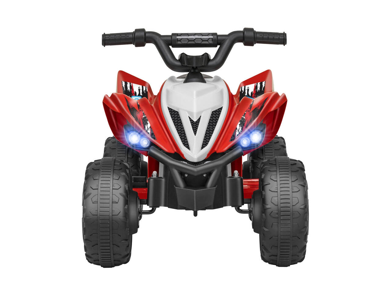 E-spidko quad a batteriali-ion 12v di colore rosso