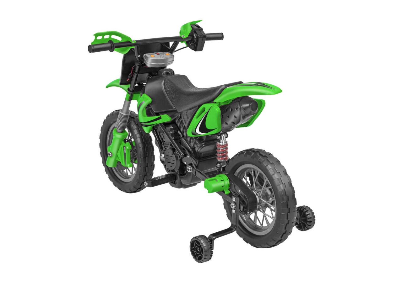 E-spidko moto cross a batteria  li-ion 12v di colore verde