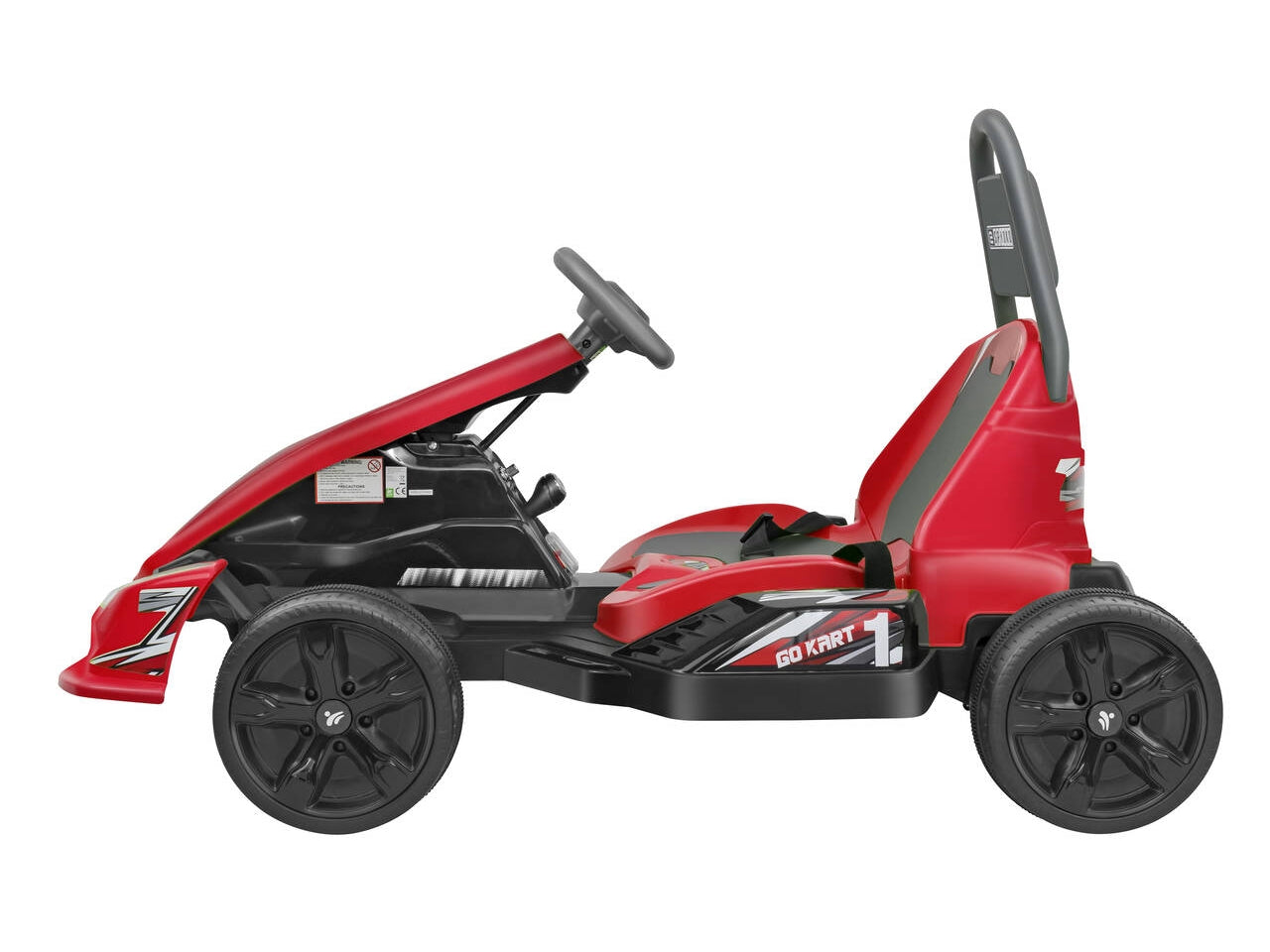 E-spidko go kart elettrico radiocomandato di colore rosso