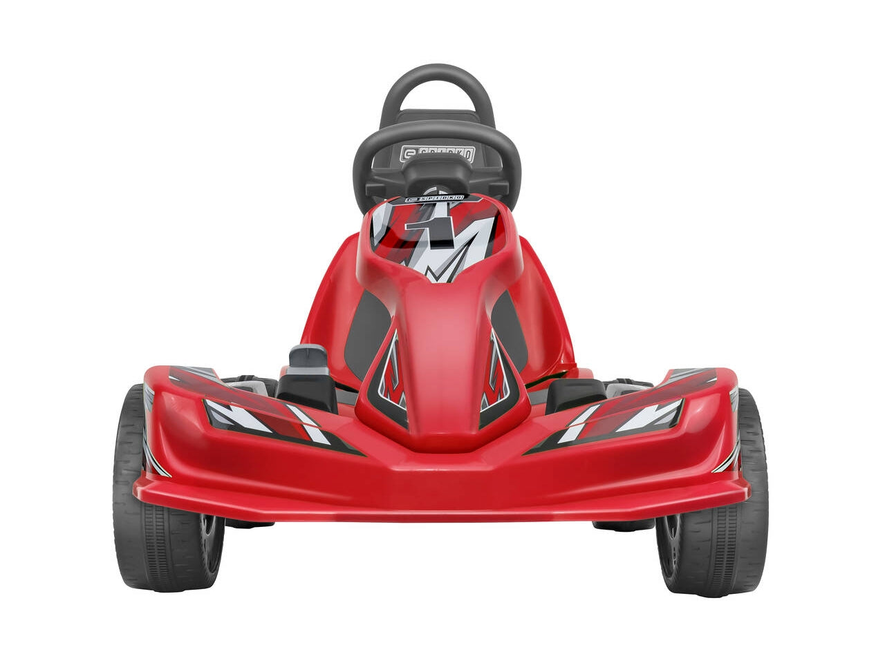 E-spidko go kart elettrico radiocomandato di colore rosso