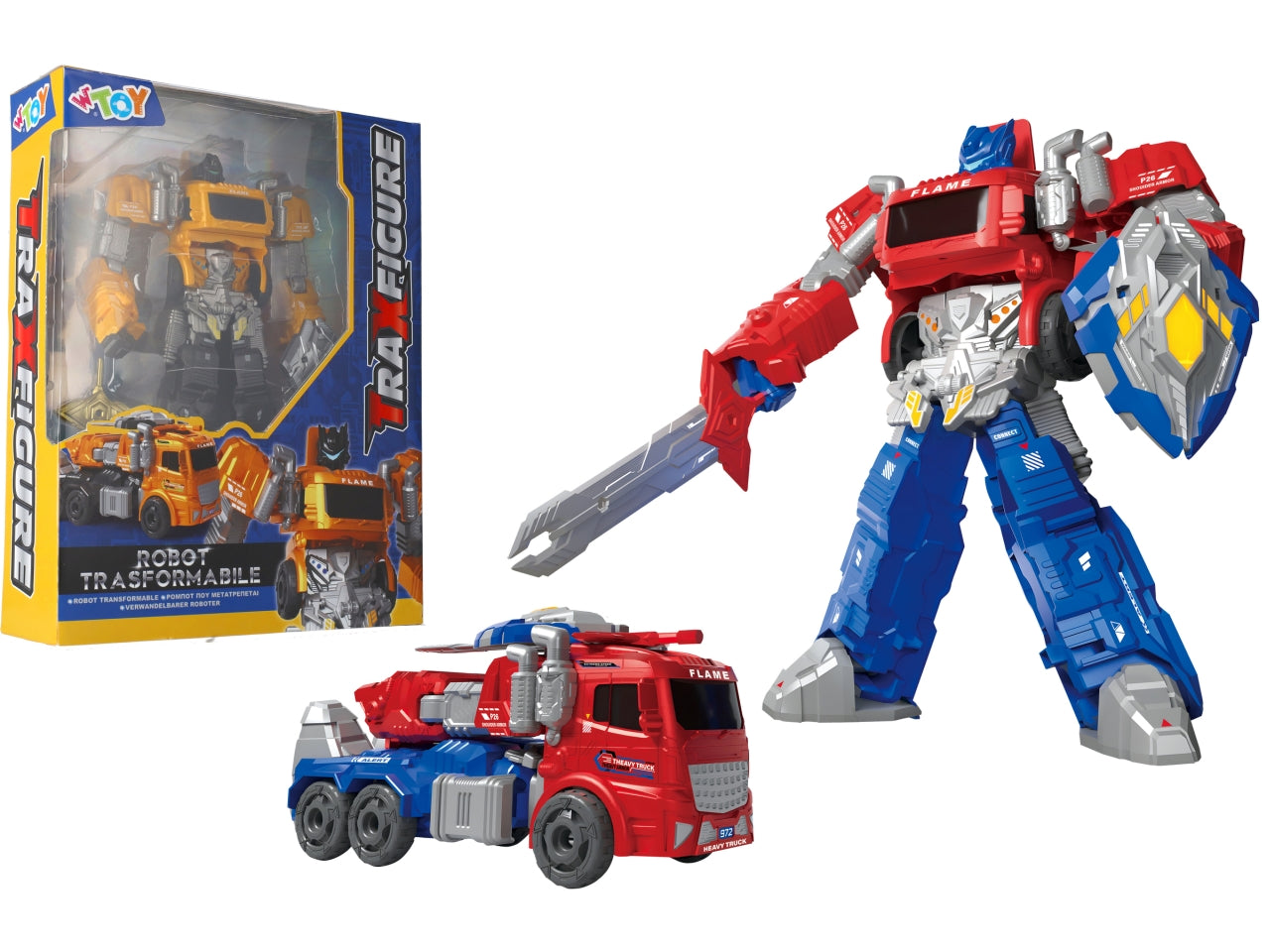 W toy robot traxfigure camion in 2 assortimenti
