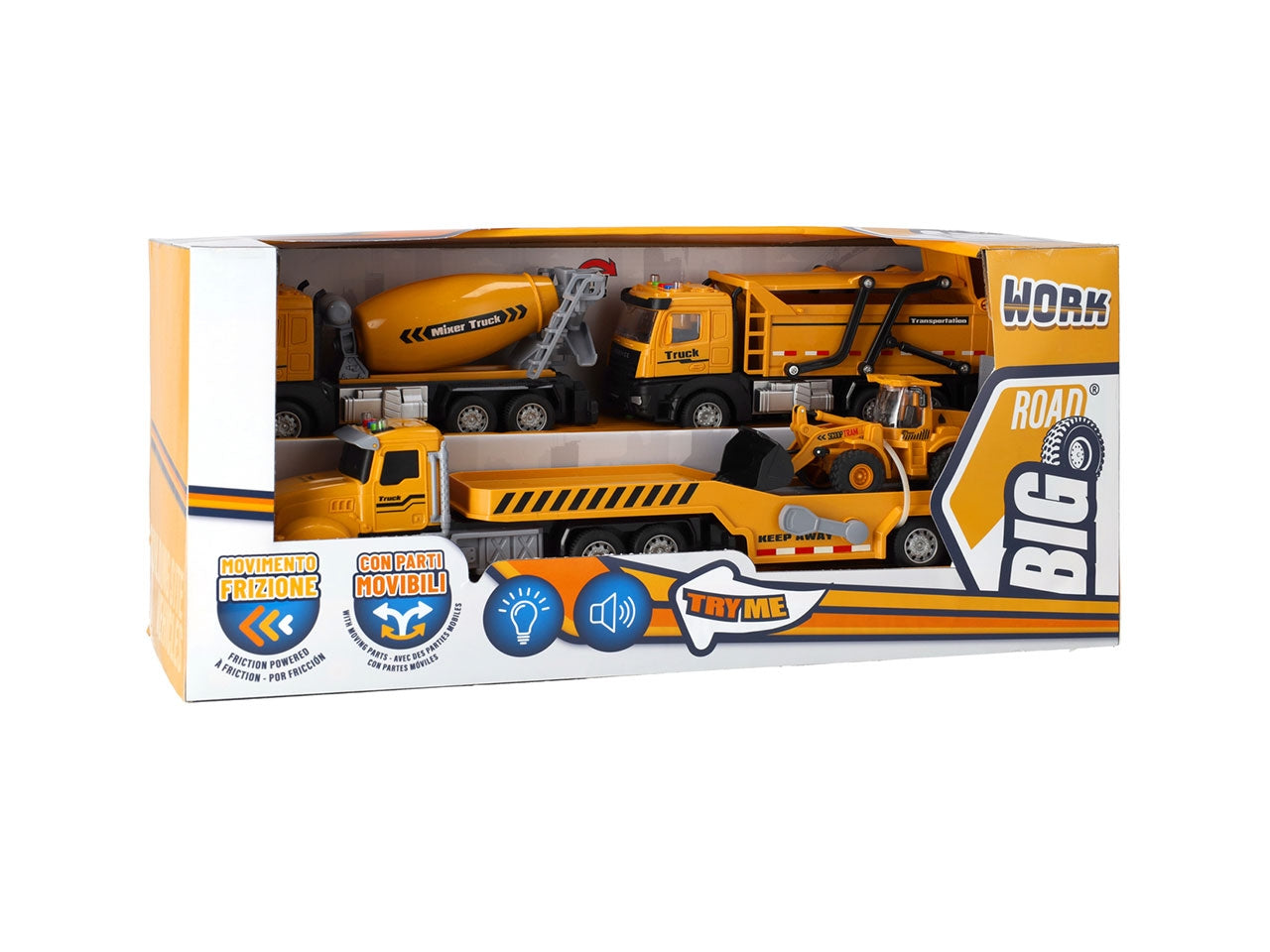 Big road set veicoli cantiere a frizione batteri