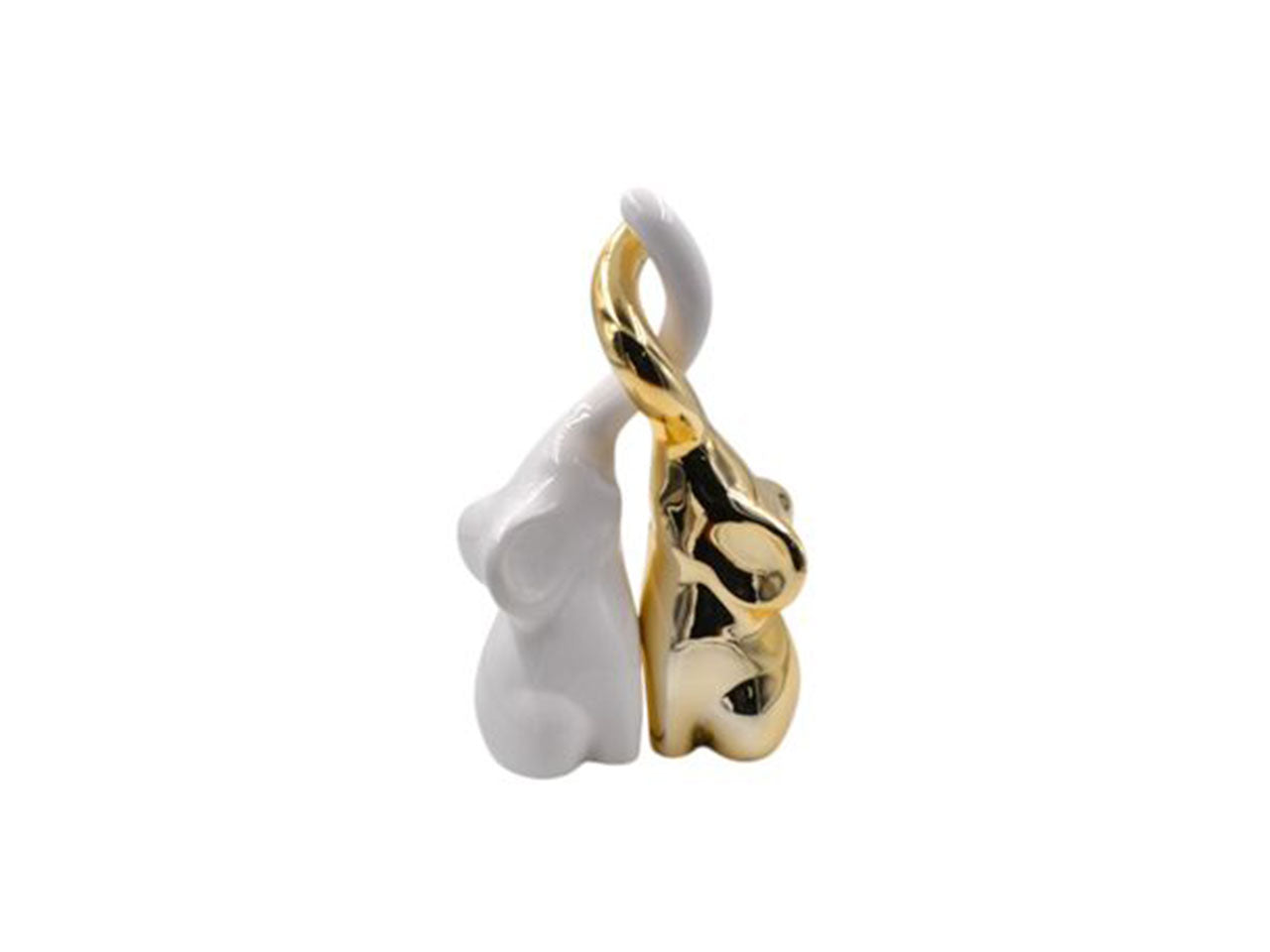 Coppia elefanti media in ceramica 15x26cm