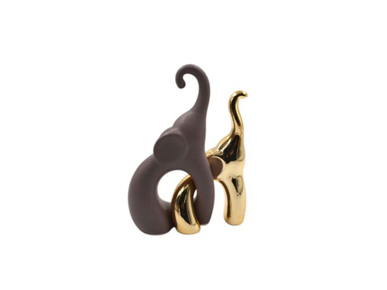 Coppia elefante in ceramica 13x19cm
