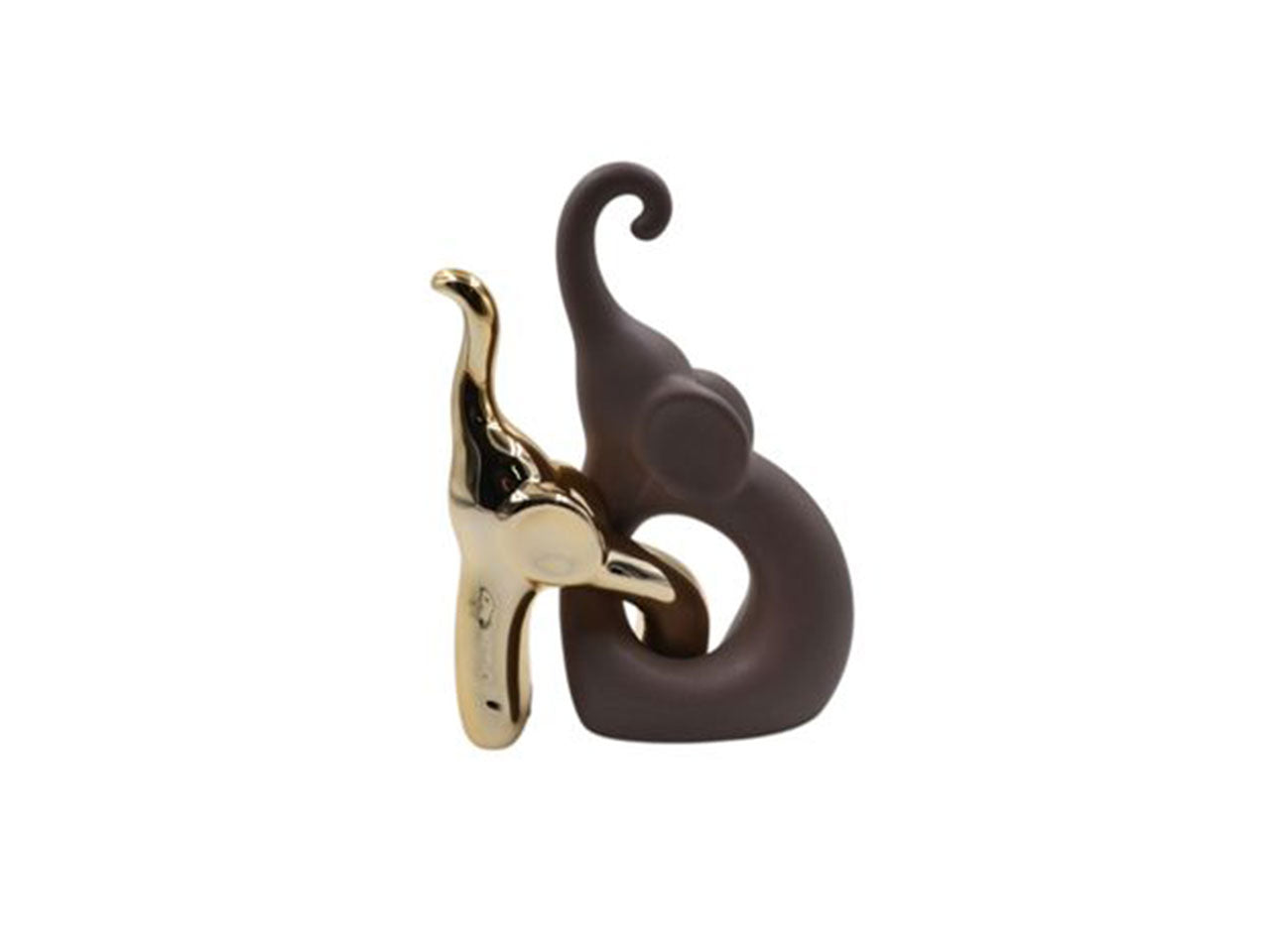 Coppia elefante in ceramica 15x23cm