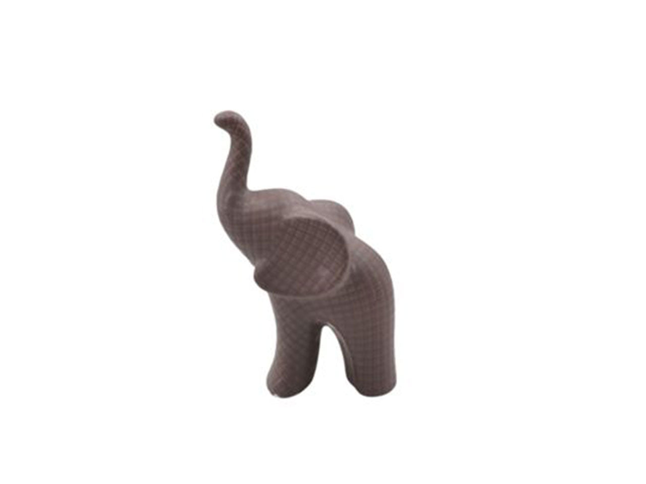 Elefante in ceramica piccola marrone 13x22cm