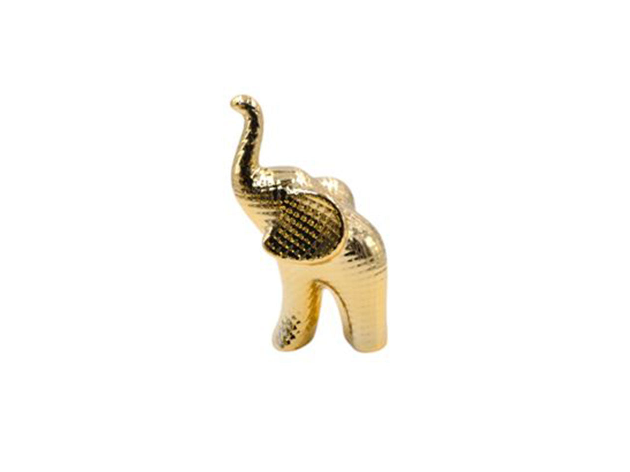 Elefante in ceramica piccolo oro 13x22cm