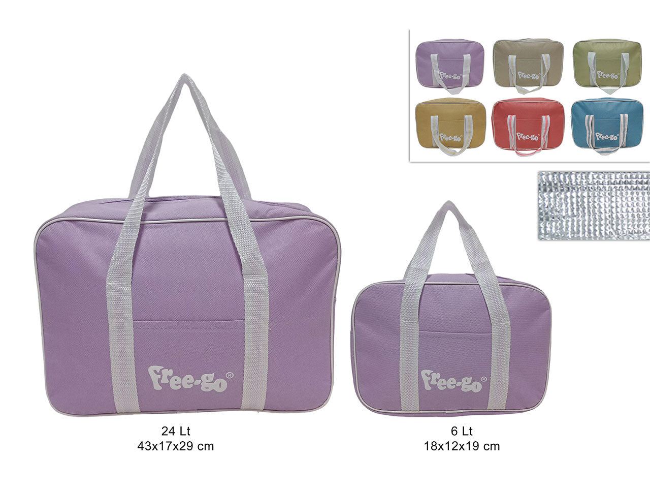 Coppia frigo 6/24lt in 6 colori tenui assortiti
