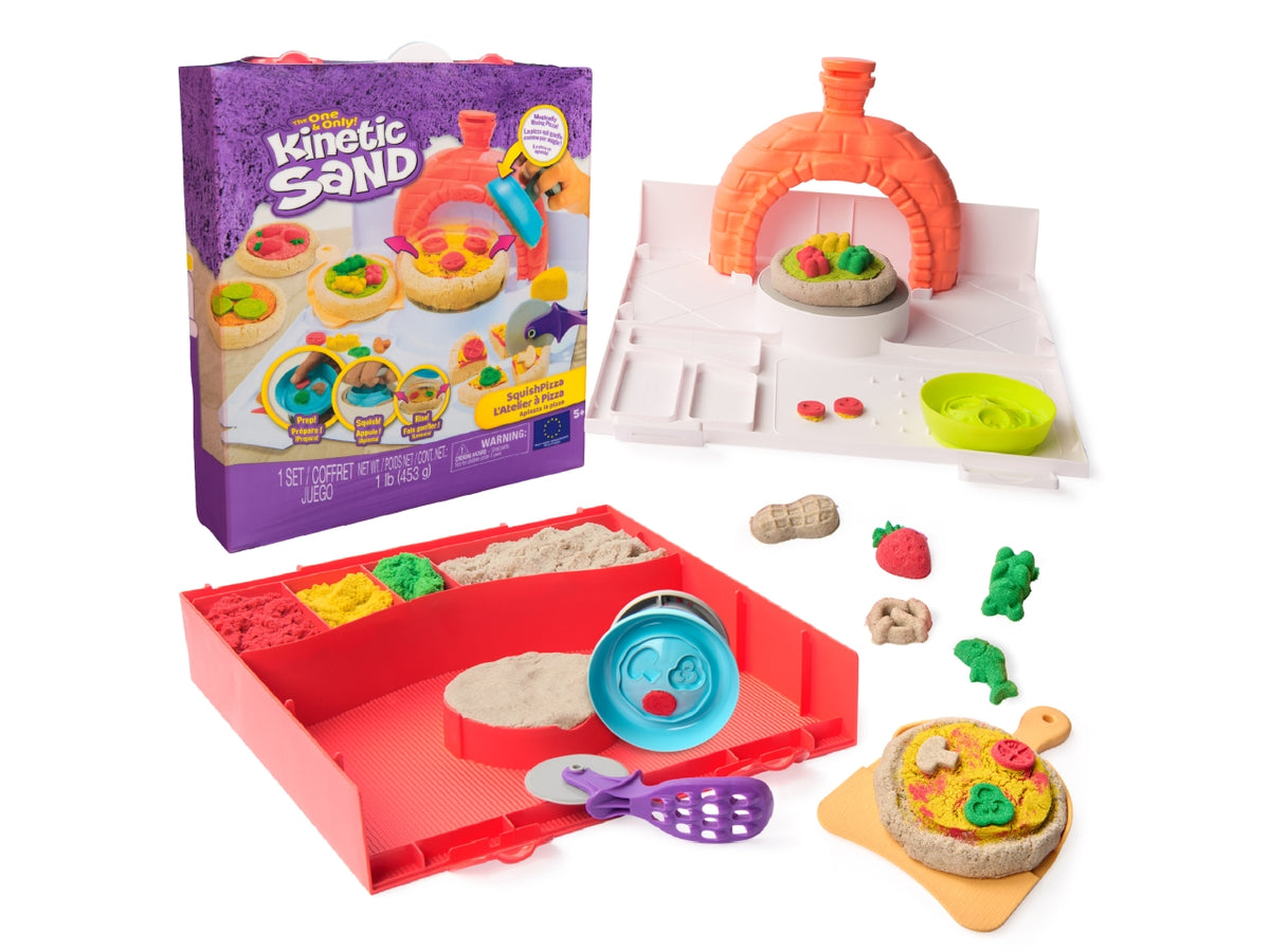 Kinetic sand playset squish pizza