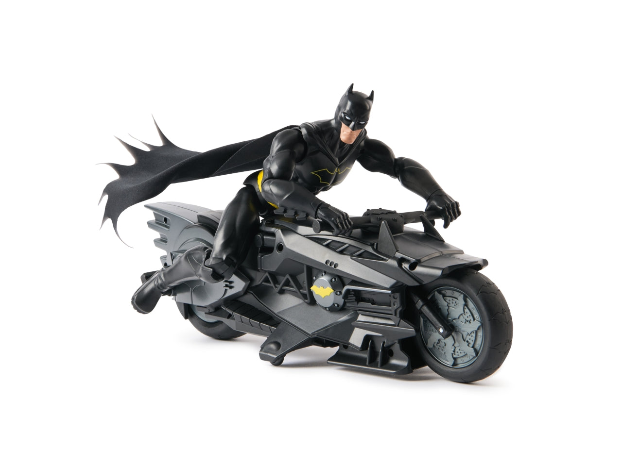 Batman batcycle radiocomandata con personaggio batman 30 cm