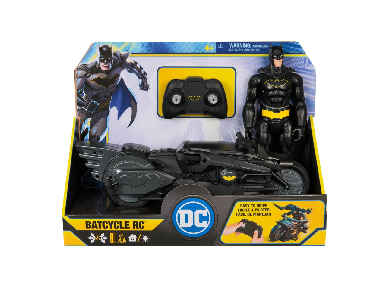 Batman batcycle radiocomandata con personaggio batman 30 cm