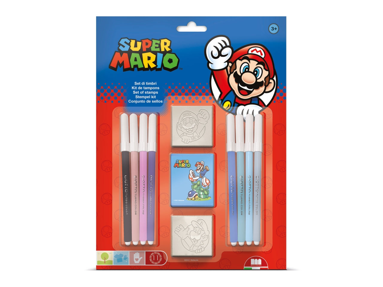 timbri super mario bros set da 2 timbri