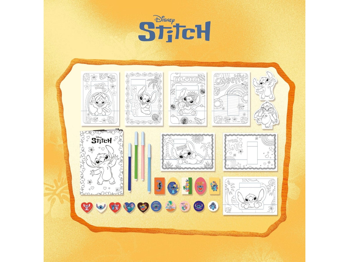 Stitch zainetto set da colorare con pop up e sticker