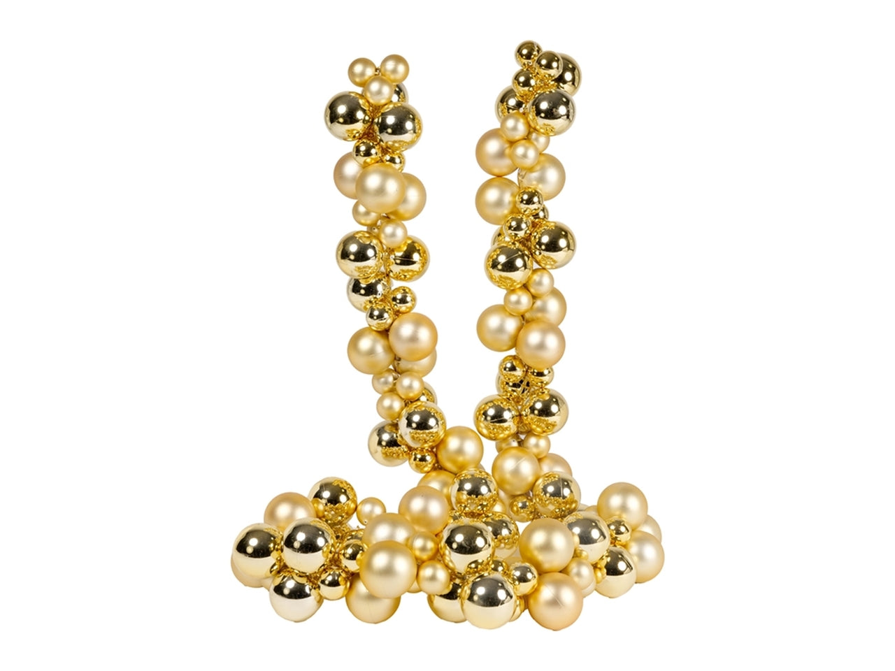 Ghirlanda con con palline h.180cm oro lucido e opaco