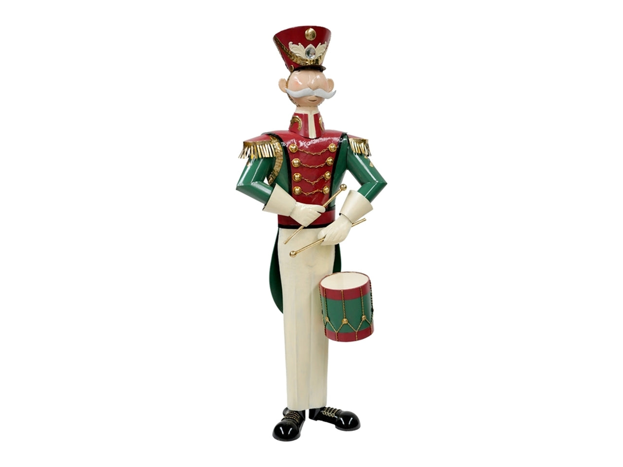 Guardia 222cm in metallo avorio, verde e rosso