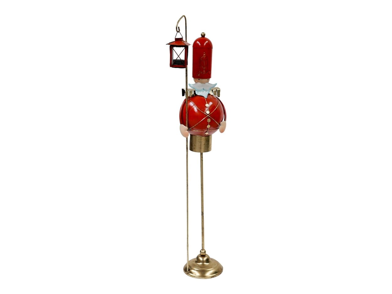 Babbo natale 184cm in metallo rosso e oro