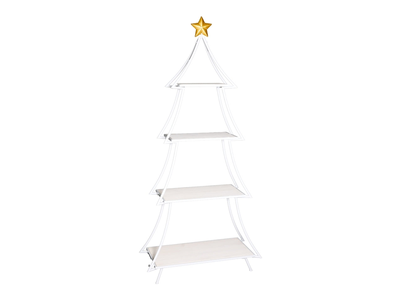 Albero scaffale in metallo 86x36x185cm bianco