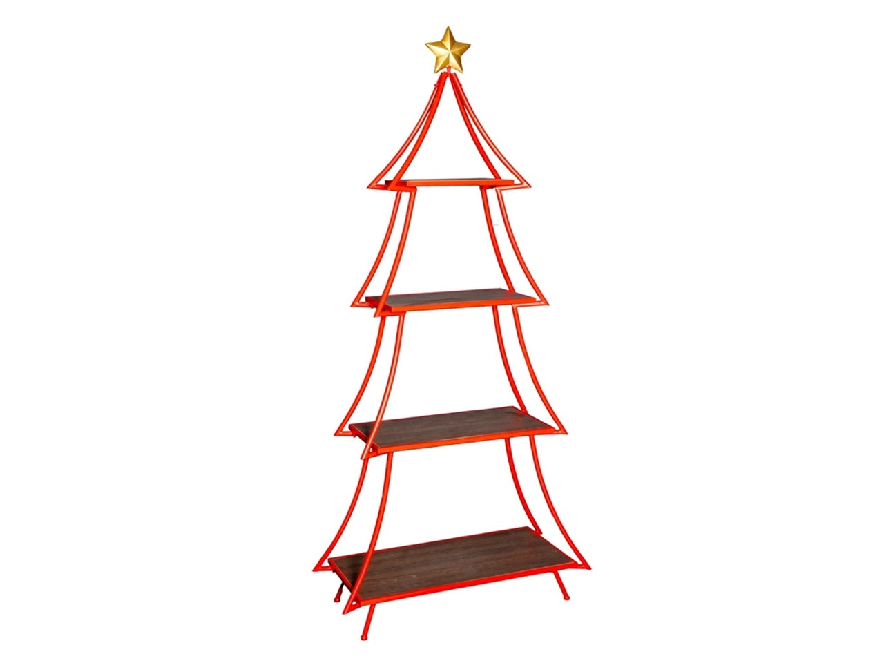 Albero scaffale in metallo 86x36x185cm rosso