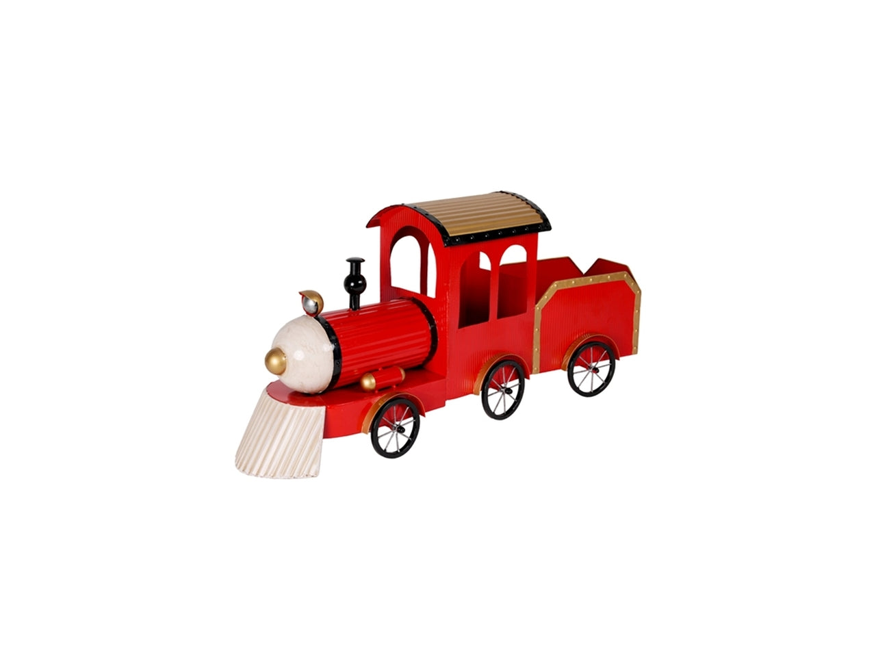 Trenino in metallo 79x22x36cm rosso