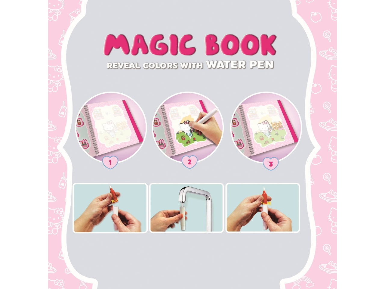 Hello kitty waterbook in display 8