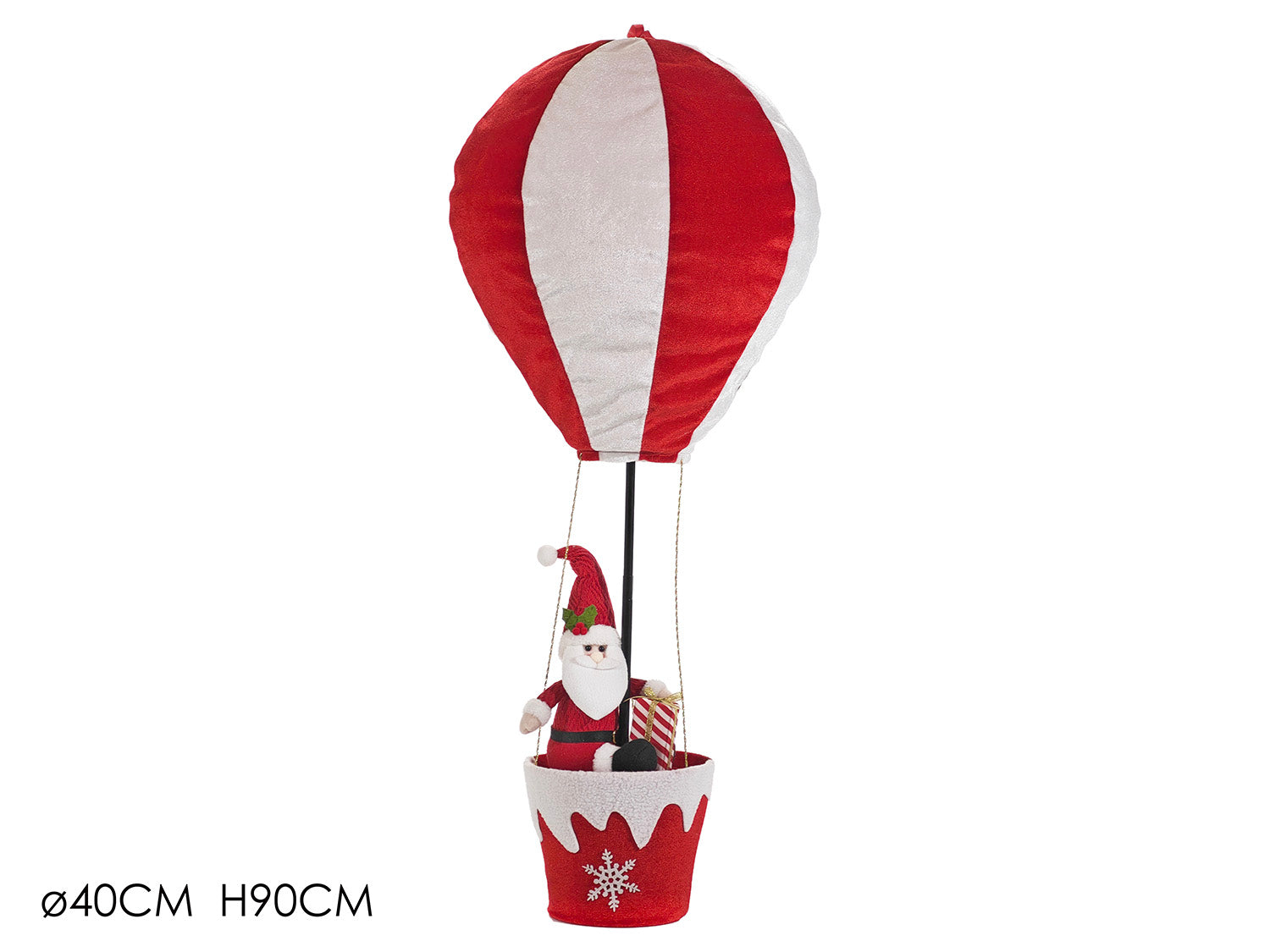 Mongolfiera 90cm con babbo natale