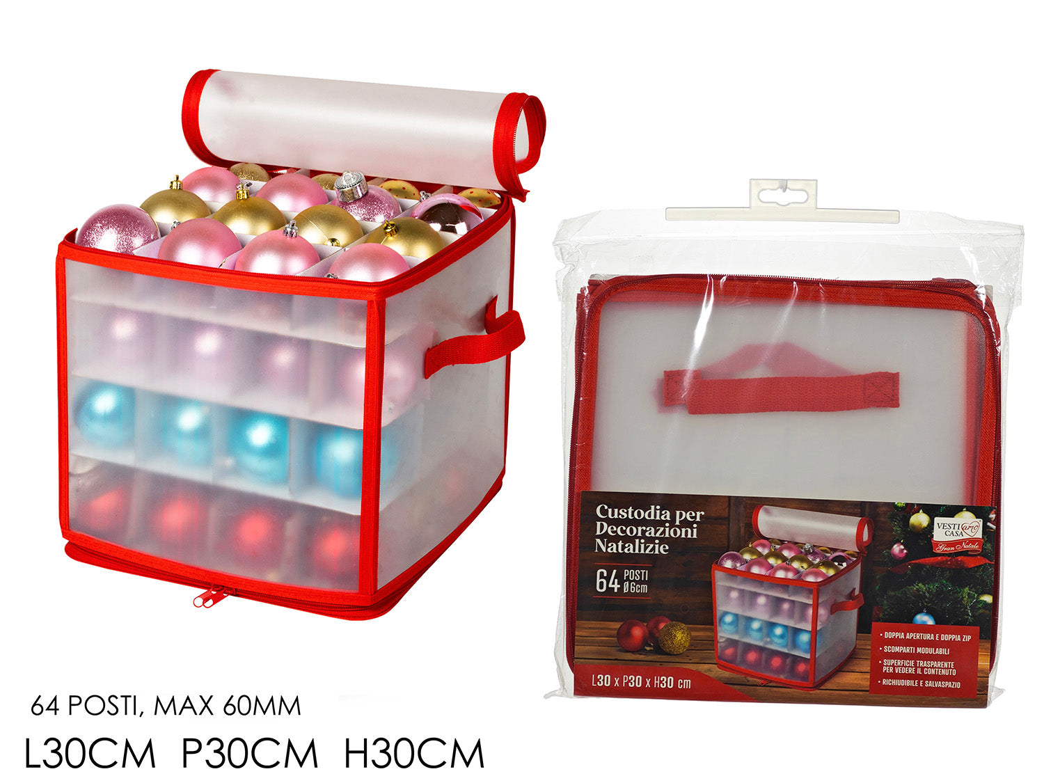 Box portasfere 64 posti 30x30xh.30cm