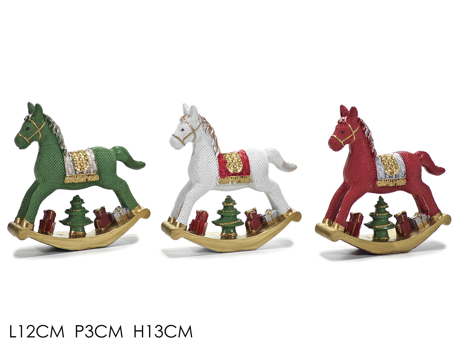 Cavalluccio a dondolo 12xh.13cm in 3 colori assortiti