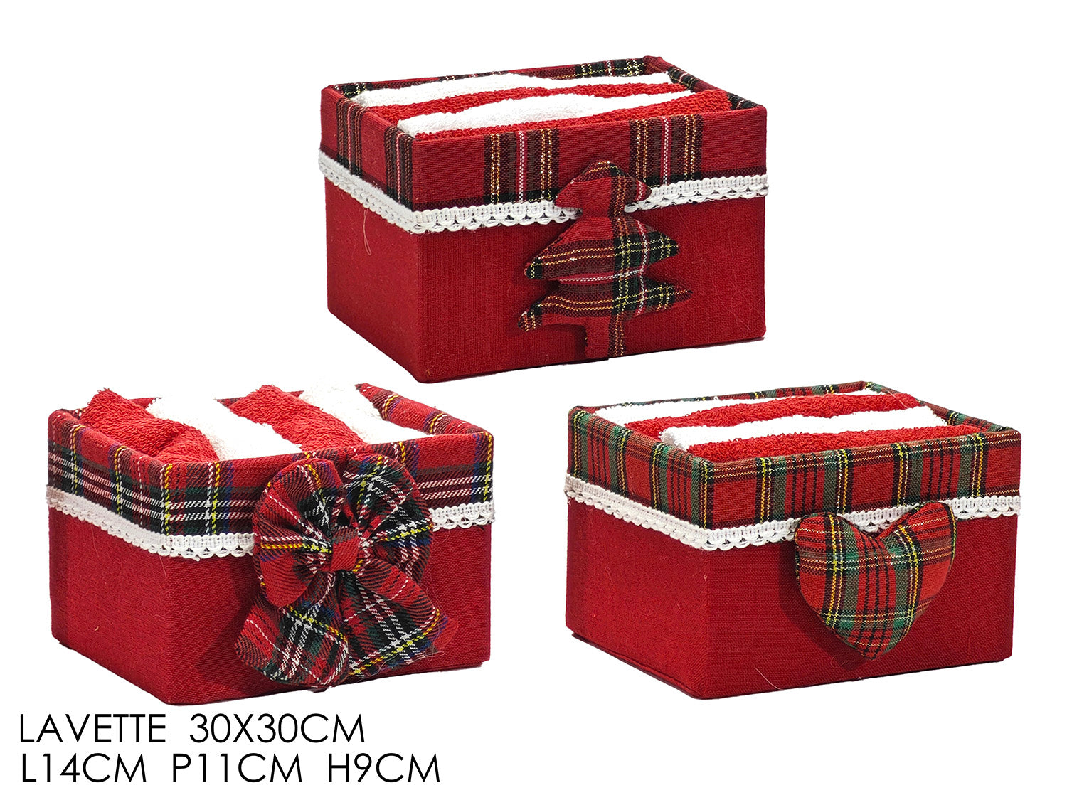Lavette 30x30cm con cestino da 4 lavette