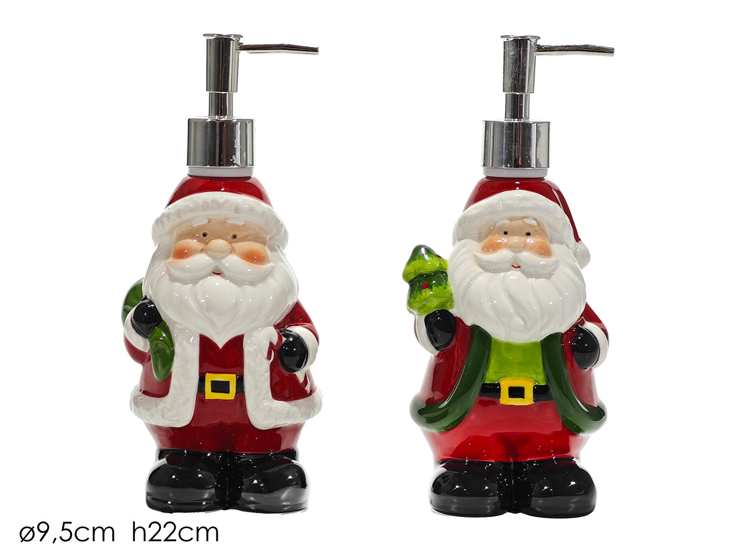 Dispenser portasapone babbo natale 22cm assortite