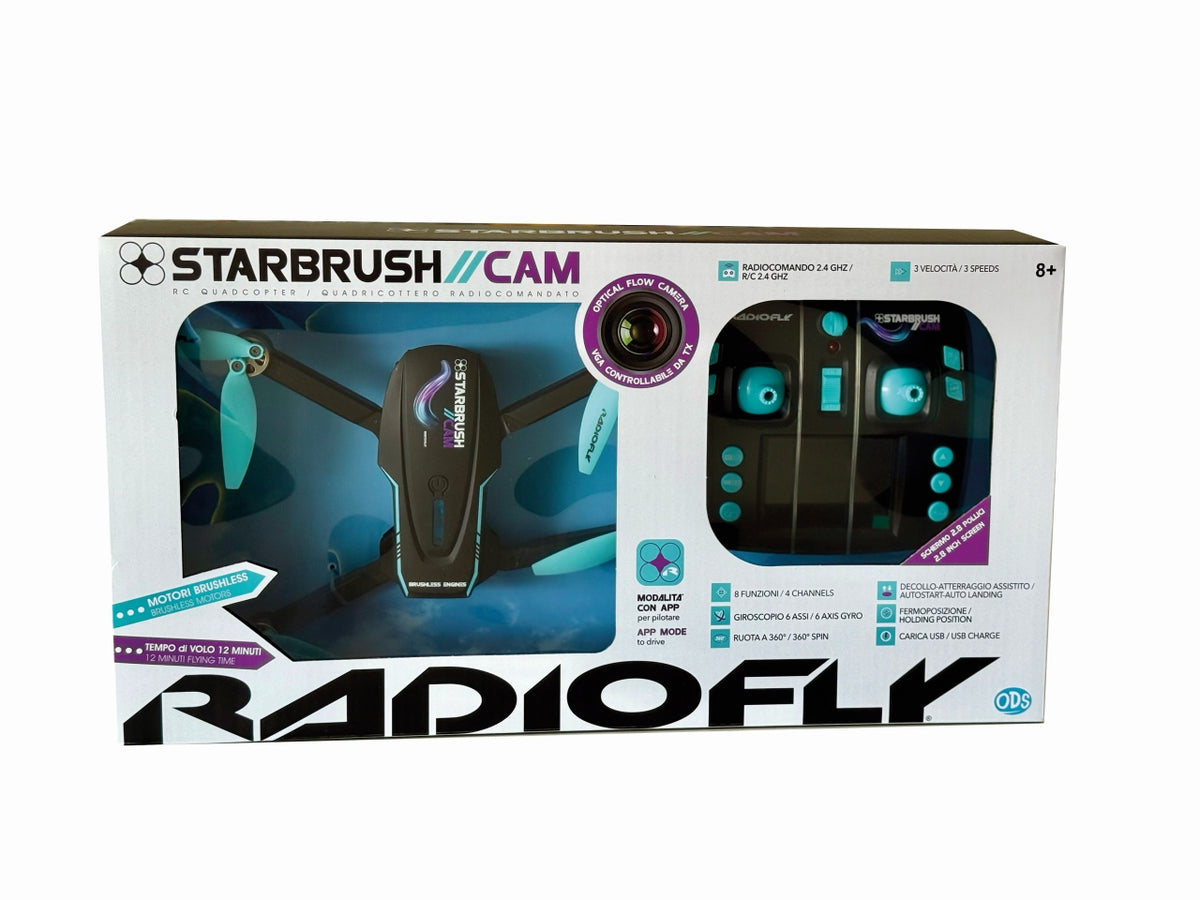 Radiofly star brush cam drone radiocomandato