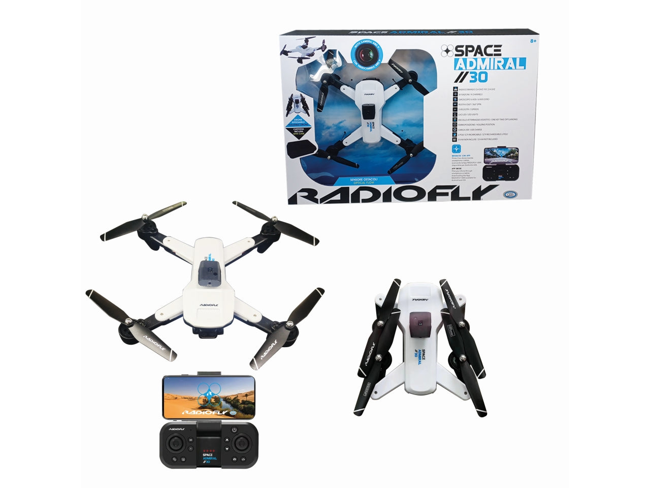 Radiofly space admiral 33 drone radiocomandato con camera