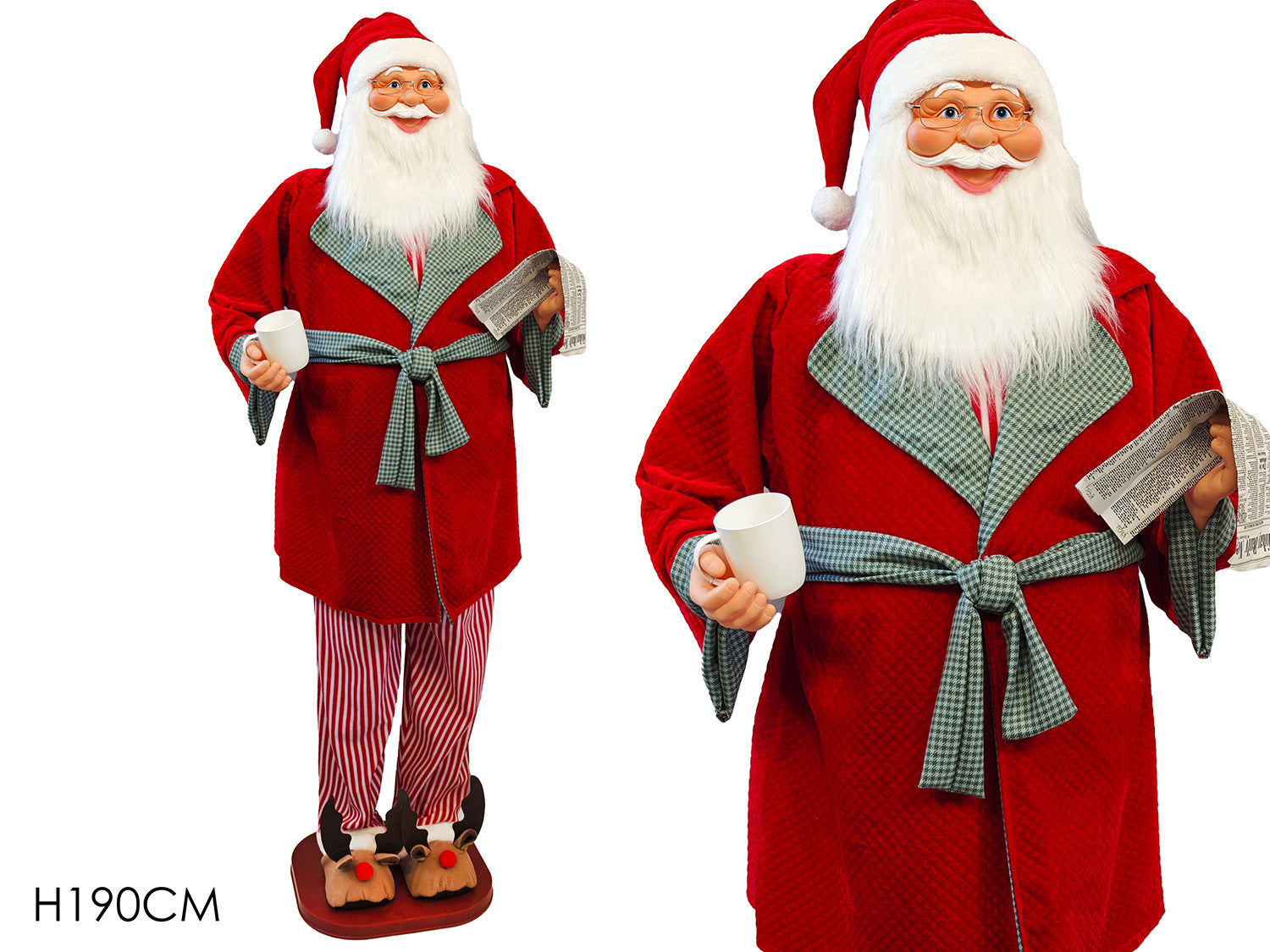 Babbo natale 190cm con gambe a molla