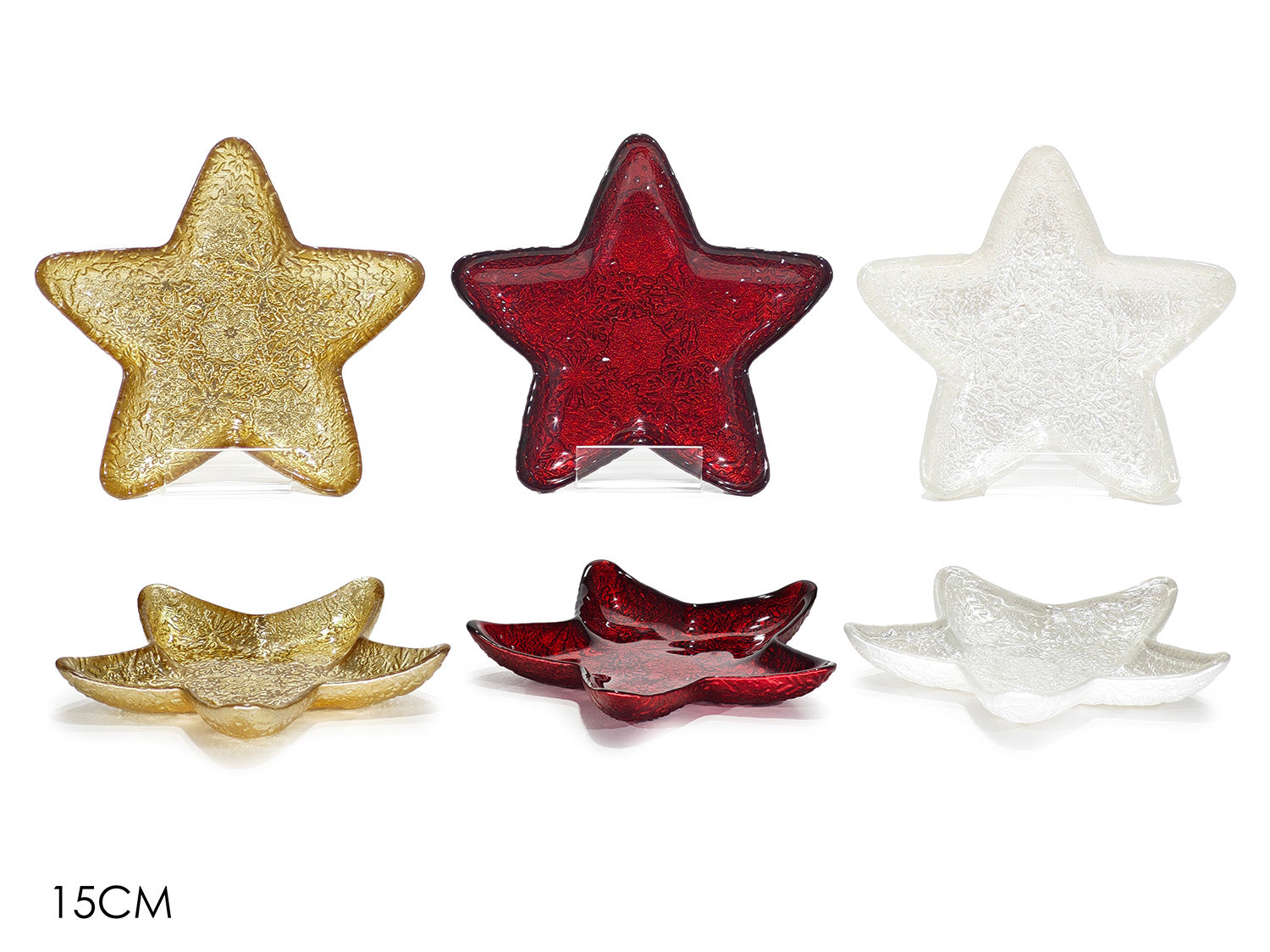 Piatto svuotatasche a stella 15cm in colori assortiti