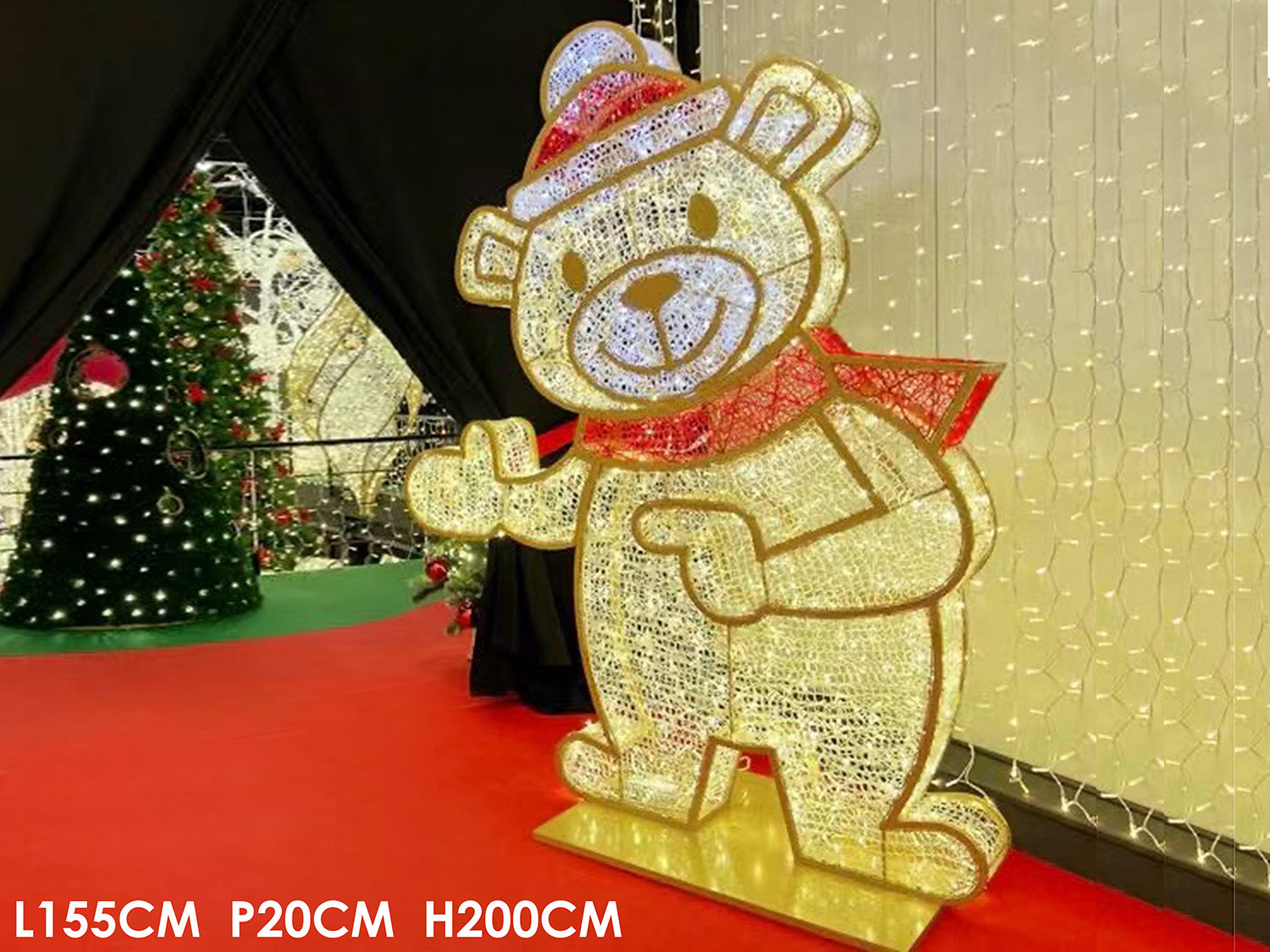 Orsetto luminoso 155x20xh.200cm destra 451554