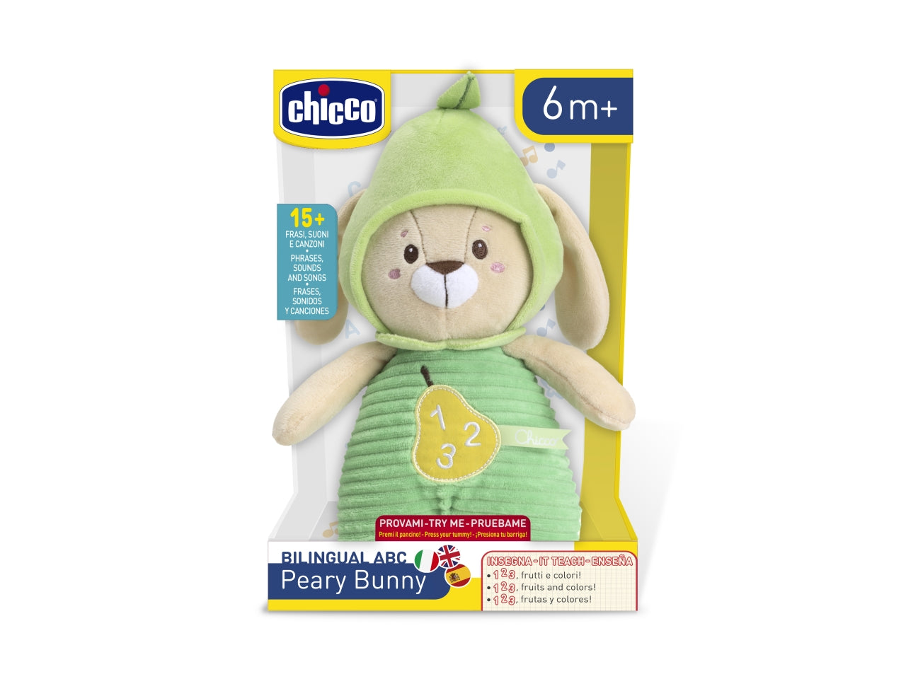 Chicco peluche abc peary bunny it-en-es