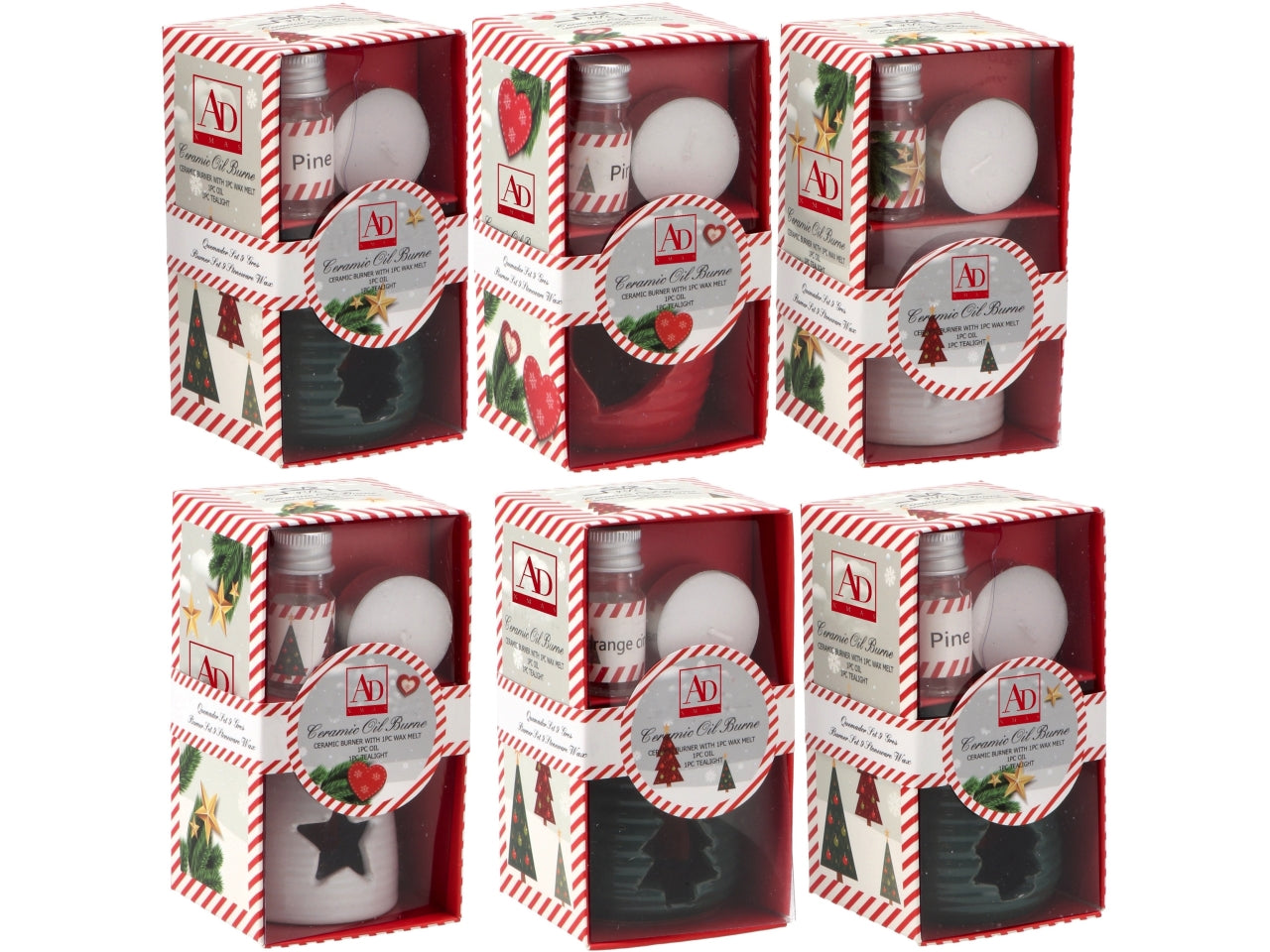 Diffusore in ceramica con olio essenziale 5ml assortiti