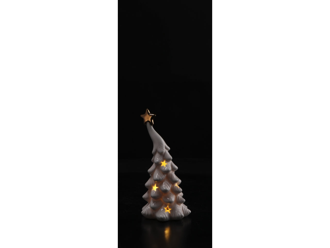 Albero 8,5x18cm in ceramica con led