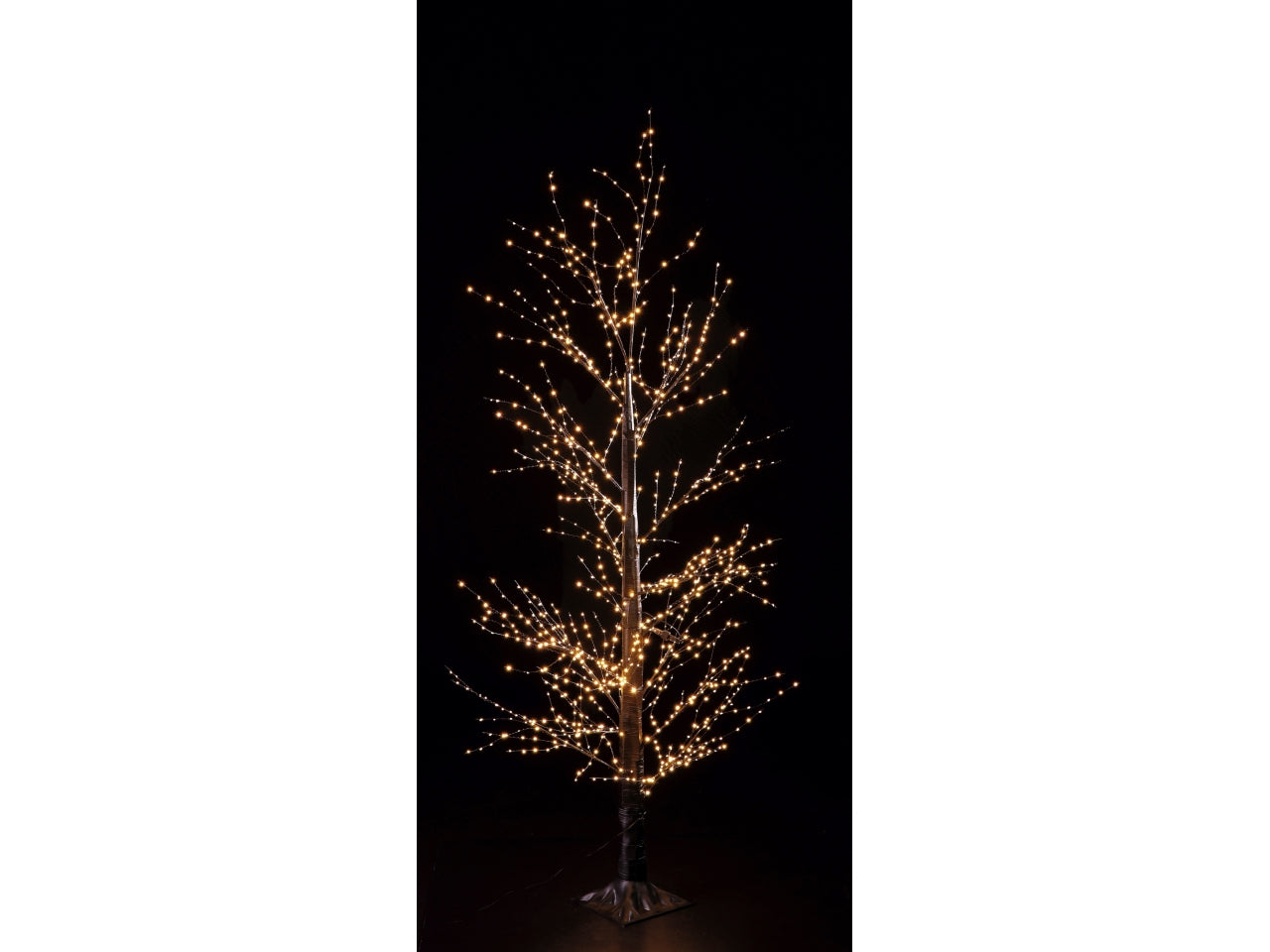Albero 150cm stilizzato nero con 800 mini led d.100cm