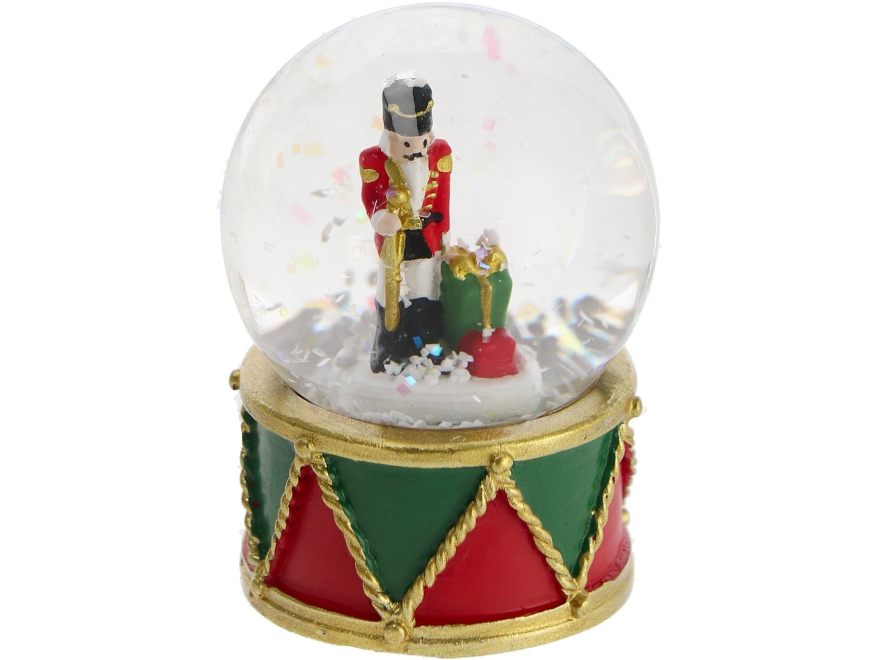 Palla di neve con  schiacchianoci 5xh.7cm assortite