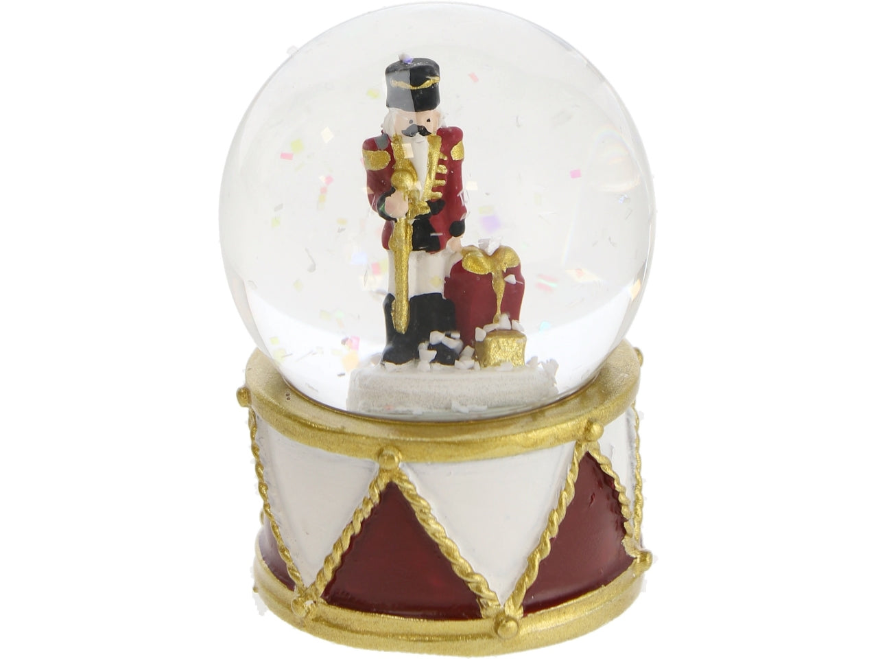 Palla di neve con  schiacchianoci 5xh.7cm assortite