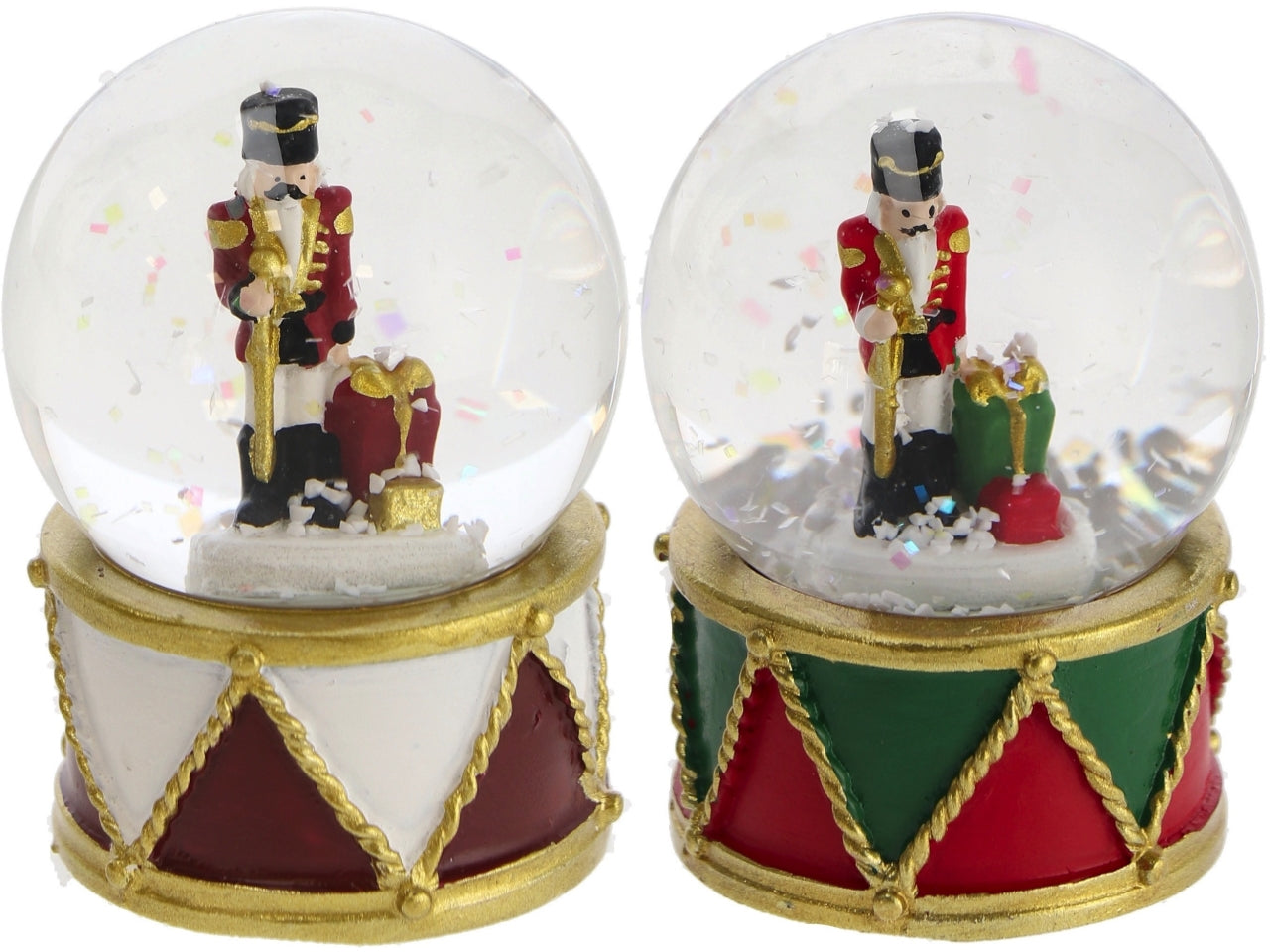 Palla di neve con  schiacchianoci 5xh.7cm assortite