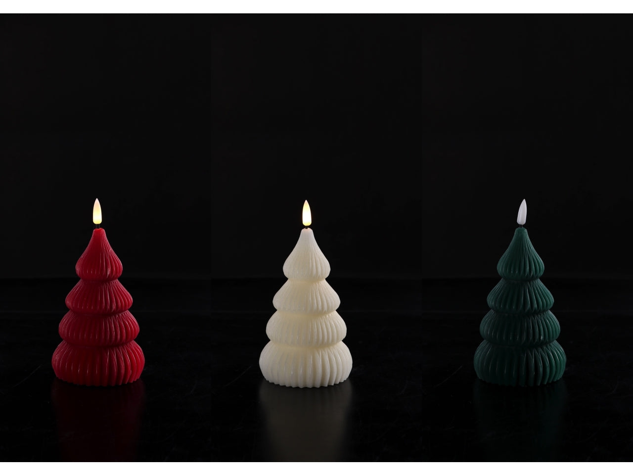 Candela led ad albero 9xh.14cm in colori assortiti