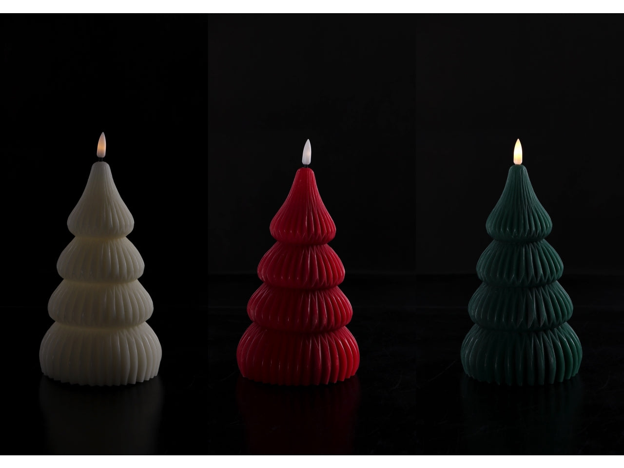 Candela led ad albero 12xh.20cm in colori assortiti