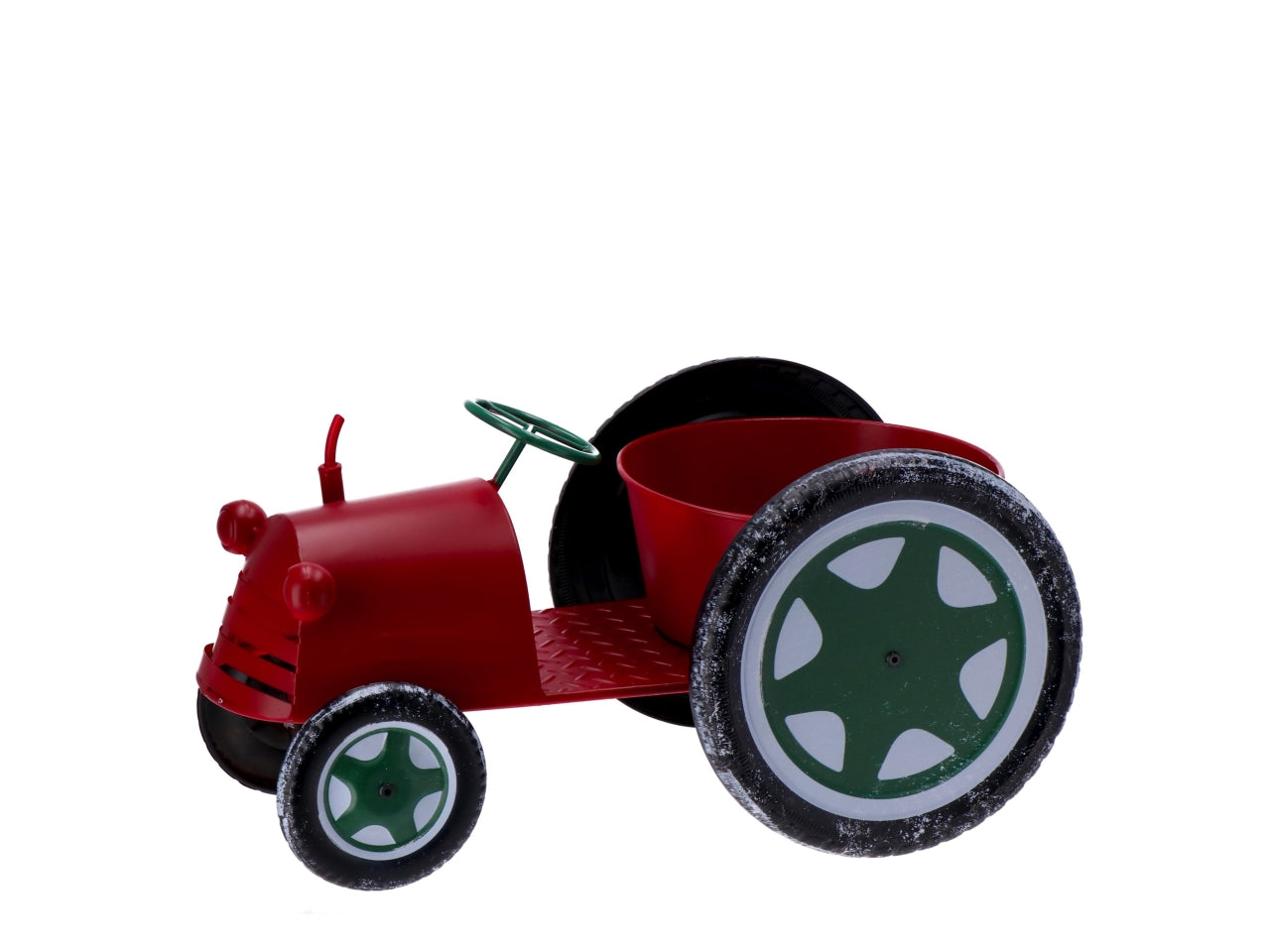Trattore in metallo rosso 62x35xh.30cm