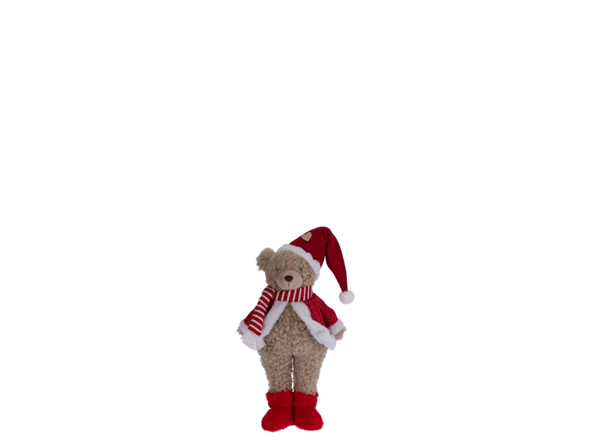 Orso natalizio h.70cm in piedi