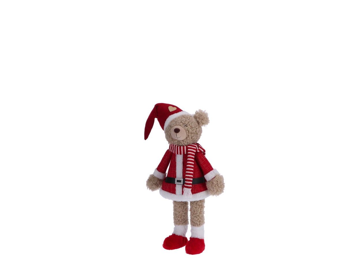 Orso natalizio h.90cm a molla
