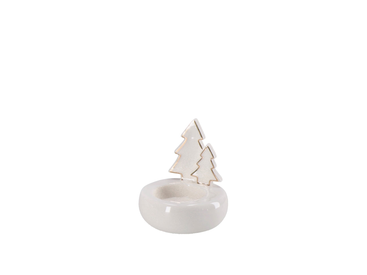 Portacandela ceramica 8x8cm bianco modelli assortiti