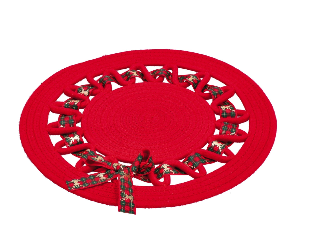 Tovaglietta tonda 38cm in tessuto di colori assortiti