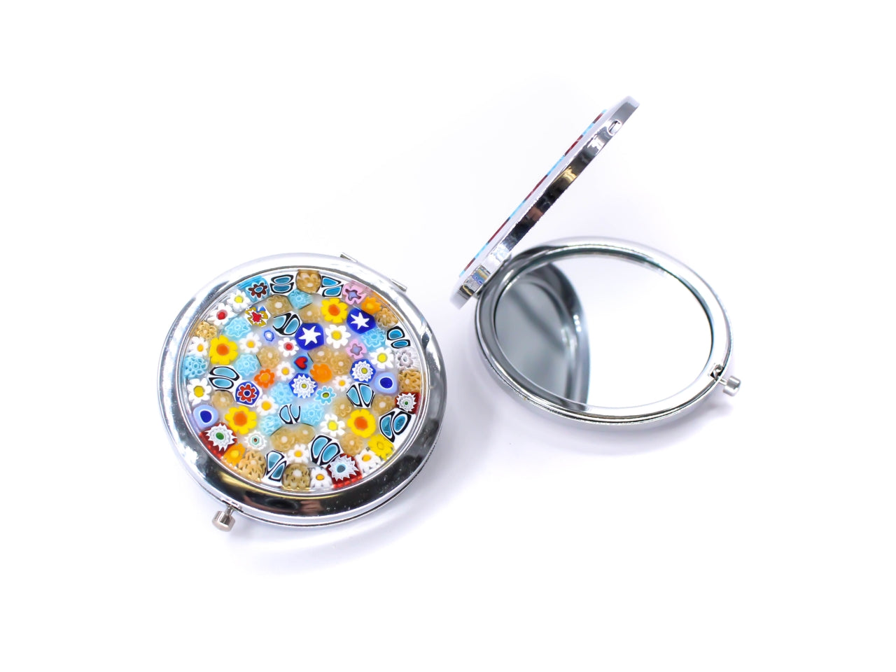 Specchietto con murrina D.58 mm in vetro di murano