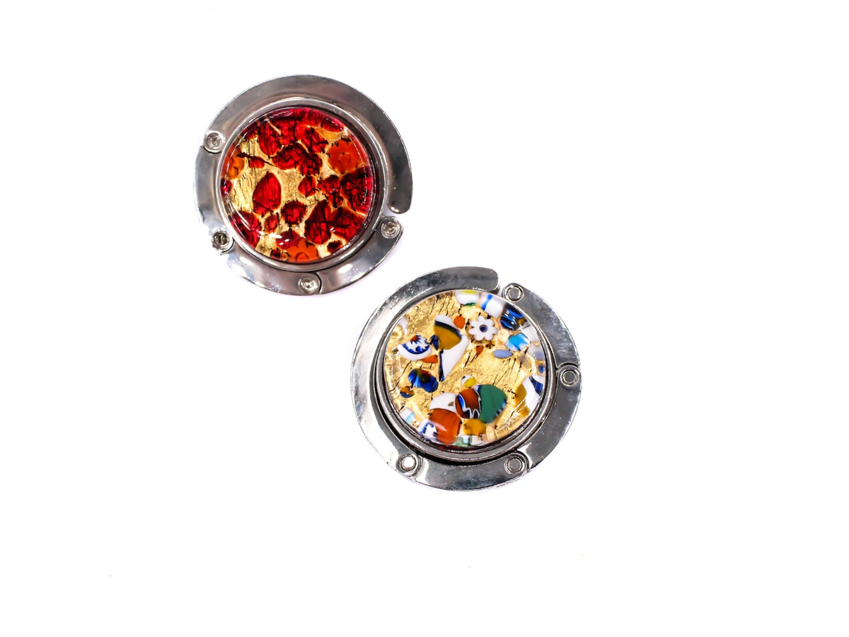 Portaborse in piastra  D.3 mm  in vetro di murano in colori assortiti